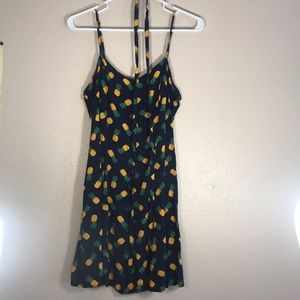 Pineapple dress! Navy blue with pineapples